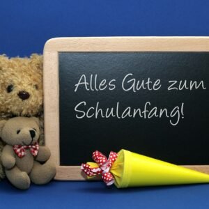 back to school, board, school, school enrollment, school start, write, blackboard, teddy, school cone, yellow